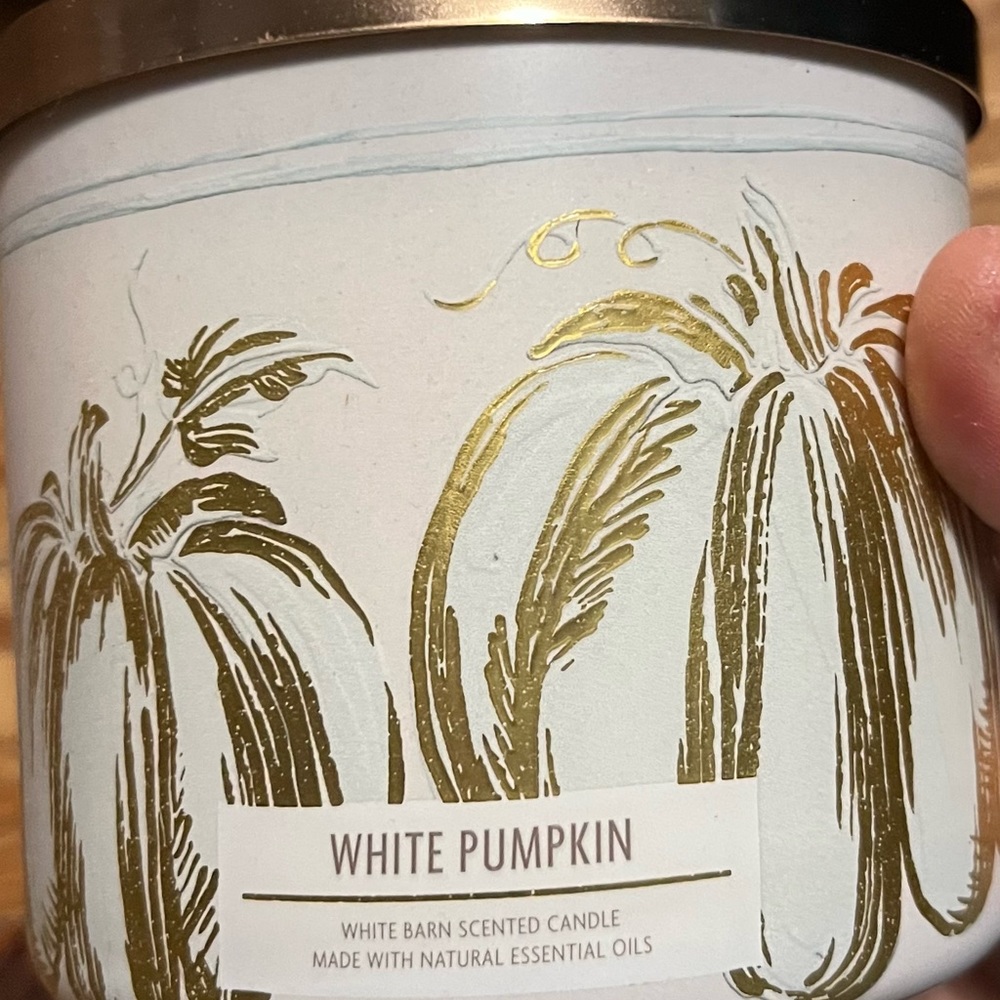 BBW Bath and Body Works White Pumpkin 3 Wick scented candle